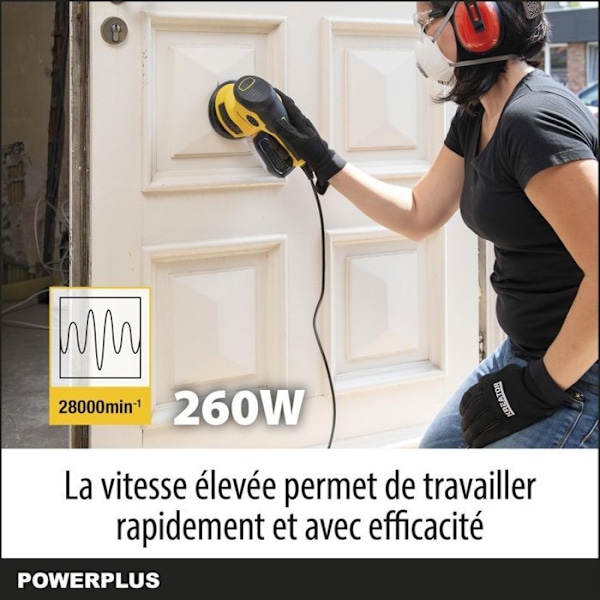 Håndsliber POWERPLUS POWX0485 - 260W - 3-i-1 - Kulbørster