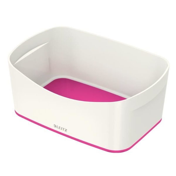 LEITZ MyBox opbevaringsbeholder - Hvid og Pink - Ridsefast ABS Hvid og pink