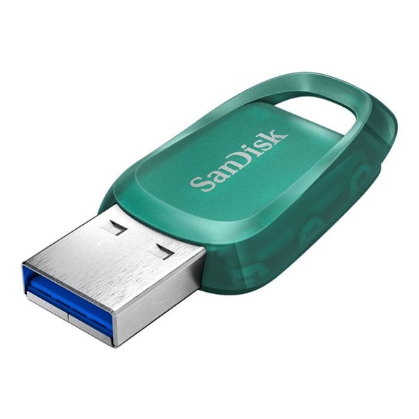 Cruzer Ultra Eco USB 3.2 Key - SANDISK - 128GB - 100MB/s - Turkossvart Grön