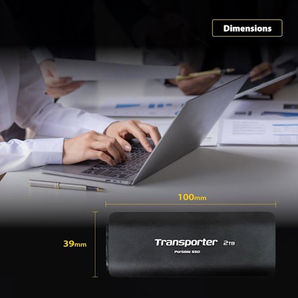SSD Ulkoinen - Kuljettaja - 2 To - USB-C 3.2 Gen 2 - 1000 MB/s - Musta