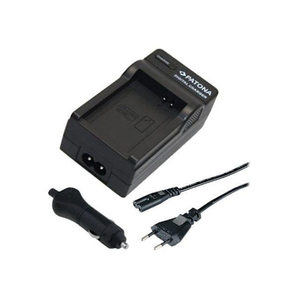 Batterioplader - PATONA - Canon BP-511 - AC- og biladapter - Sort - 100-240V
