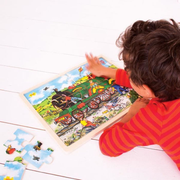 BigJigs puslespil? fladvognstog Flerfarvet