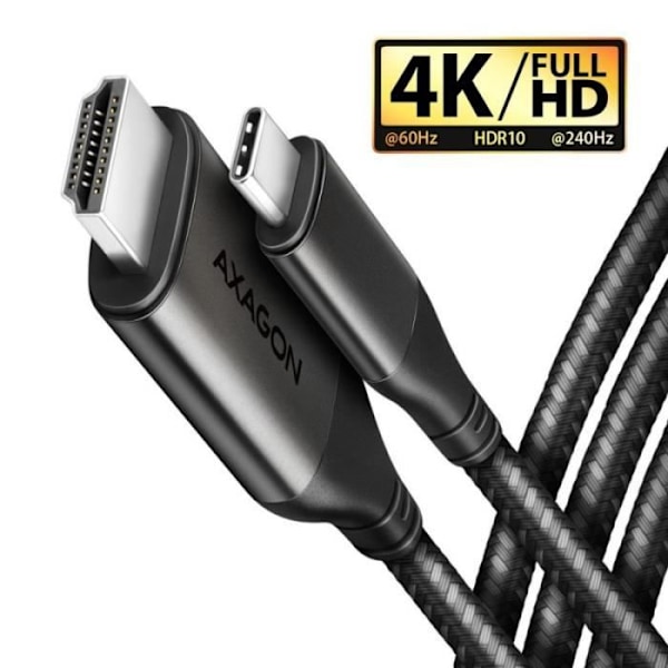 AXAGON RVC-HI2MC USB-C-HDMI 2.0 -sovitin, 4K/60Hz, alumiini - 1,8 m - 8595247907158