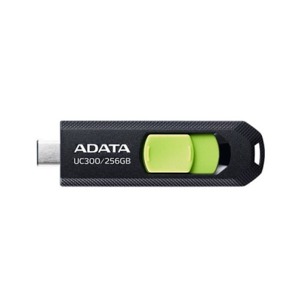 USB-nøgle - Adata - UC300 - 256 GB - USB 3.2 Gen 1 - Type-C - Hvid Sort, Grøn