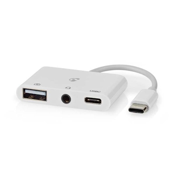 Denne Nedis USB 2.0 multi-port-adapter kan tilsluttes enhver USB-C™-enhed. Du kan tilslutte op til tre