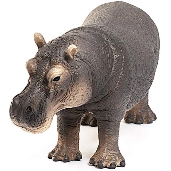 Flodhästfigur - SCHLEICH - Savanna Animals Collection - Handmålad - 13,4 x 6 x 5,3 cm kastanj