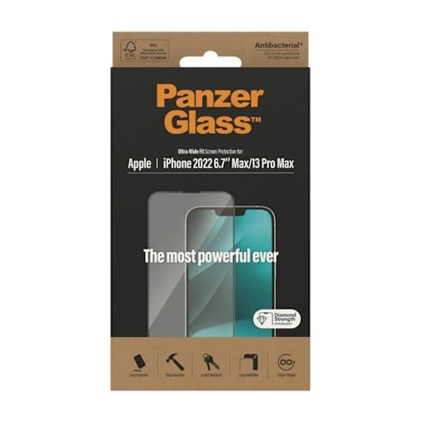 PanzerGlass kristallinkirkas suojalasi iPhone 14 Plus/13 Pro Maxille