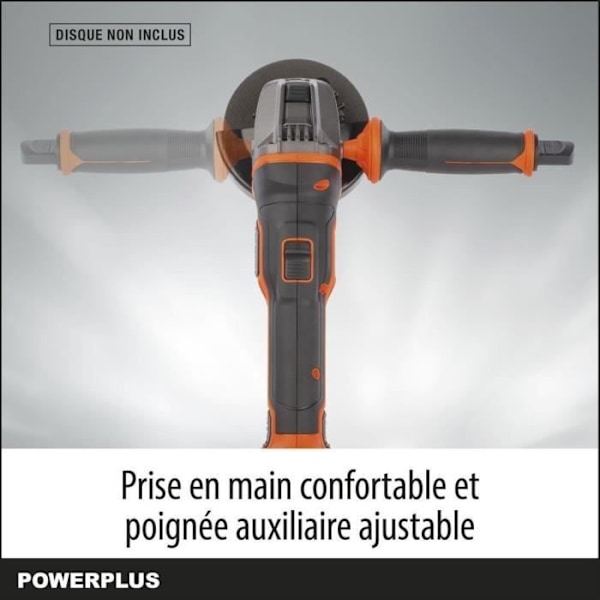 Langaton kulmahiomakone 20V - Dual Power - POWDP35100 - Hiontalevy Ø115mm - Kompakti - ilman akkua tai laturia
