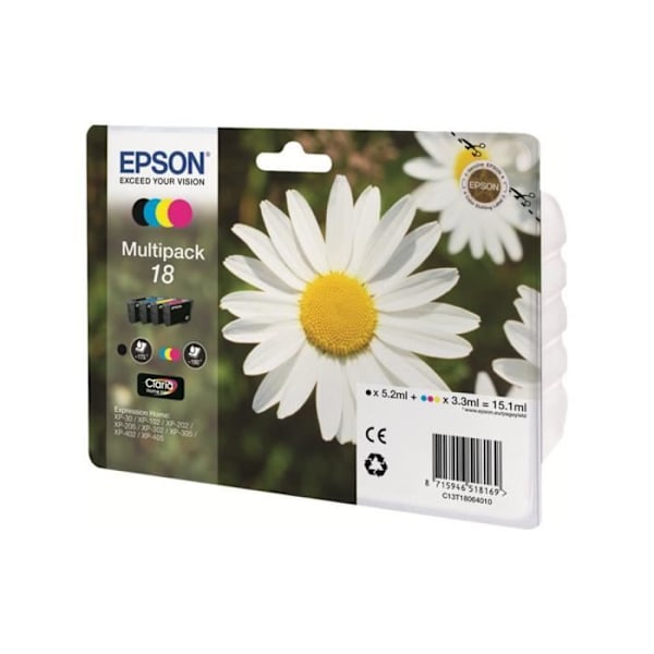 EPSON Multipack T1806 - Daisy - Svart, Cyan, Magenta, Gul (C13T18064012)