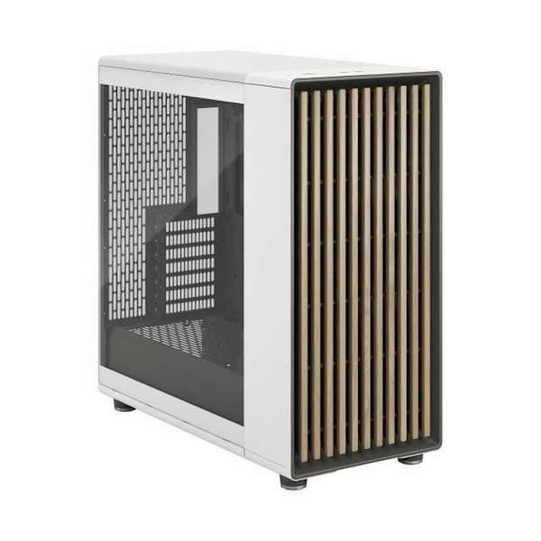 PC-etui - FRACTAL DESIGN - North XL Chalk White TG Clear - FD-C-NOR1X-04 - E-ATX - Elegant træ- og legeringsdesign
