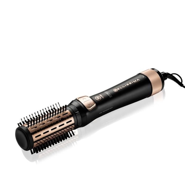 Imetec Bellissima BHS4 1100, Varmeluftsbørste, Med varme, Lang, Mellem, Sort, Roséguld, Ophængningshul, 1000 W Sort, Roseguld