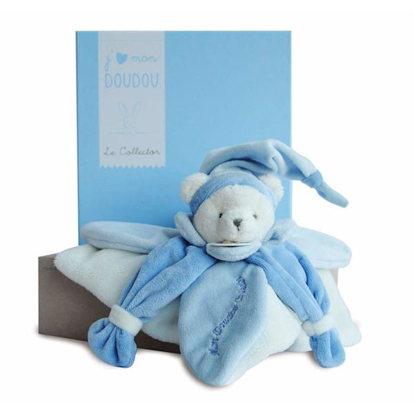 Doudou Collector blå bjørn 24 cm - Doudou et Compagnie Blå