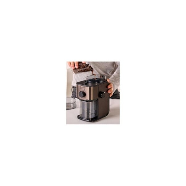 Elektrisk kaffekværn - Black+Decker - BXCG151E - 150 W - 12 kopper - Rustfrit stål stål, sort