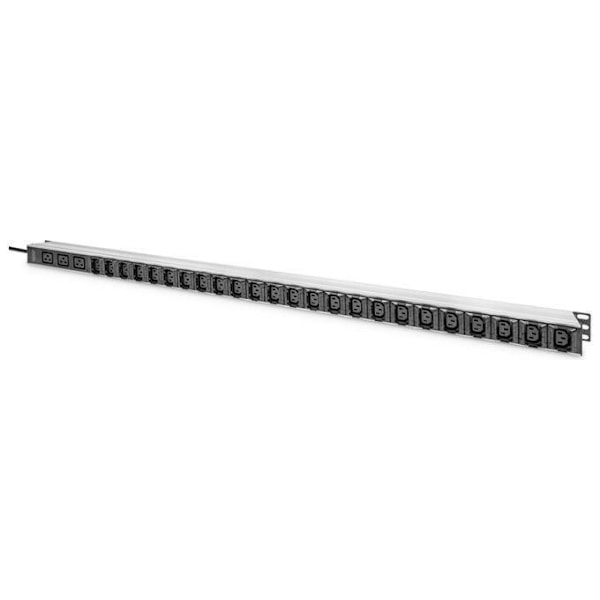 DIGITUS PDU IT Basic, enkeltfaset 16A, 24 x C13, 3 x C19, 3 m strømkabel, IEC 60309 16 A stik