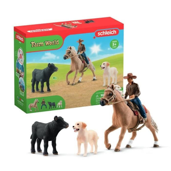 SCHLEICH - Western Riding Adventures - 42578 - Farm World Range Flerfärgad