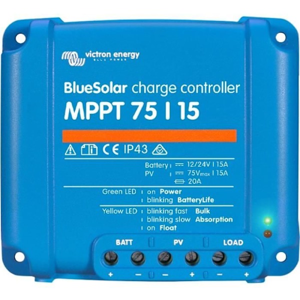 VICTRON MPPT Solar Regulator - 12/24V - 75/15A