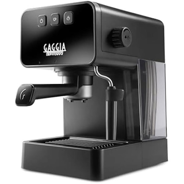 Gaggia manuel kaffemaskine og cappuccinomaskine i espressostil - sort - mælkeskummer - malet kaffe Svart