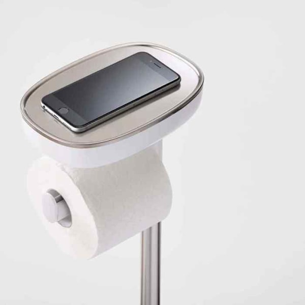 WC-paperiteline - Joseph Joseph - EasyStore Plus - Ruostumaton teräs - Salainen lokero - Valkoinen