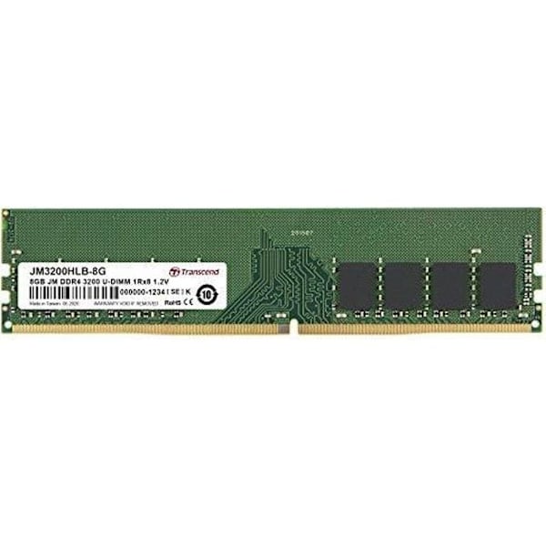 TRANSCEND JetRAM DDR4 -muisti - 8 Gt - 288-nastainen DIMM - 3200 MHz / PC4-25600 - CL22 - 1,2 V