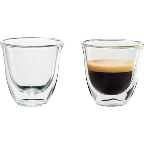 2 kpl espressokuppia - DELONGHI - Harmaa - Jauhettu kahvi - 100 ml - Laitetarvikkeet kahvinkeittimeen