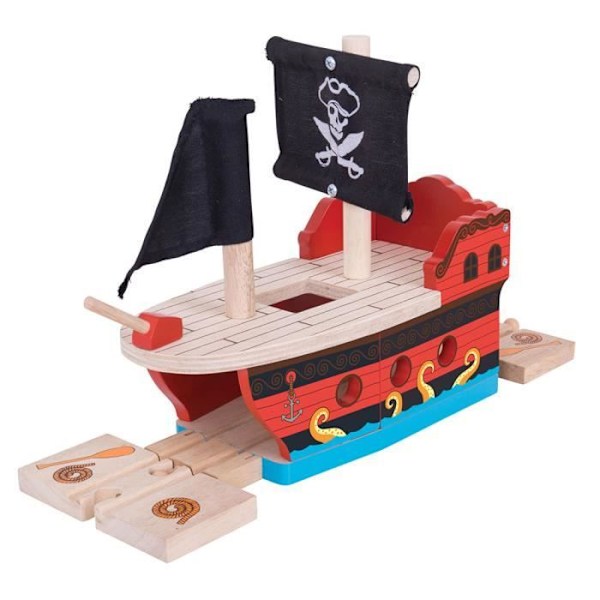 Pirate galleon - Monivärinen - Sekalainen - Punainen - 3 vuotta Flerfärgad