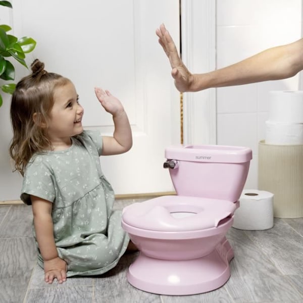 INGENUITY Mini WC tyttöjen kanssa sisältyvä lasten WC:n vähentäjä, musikaalinen huuhtelu