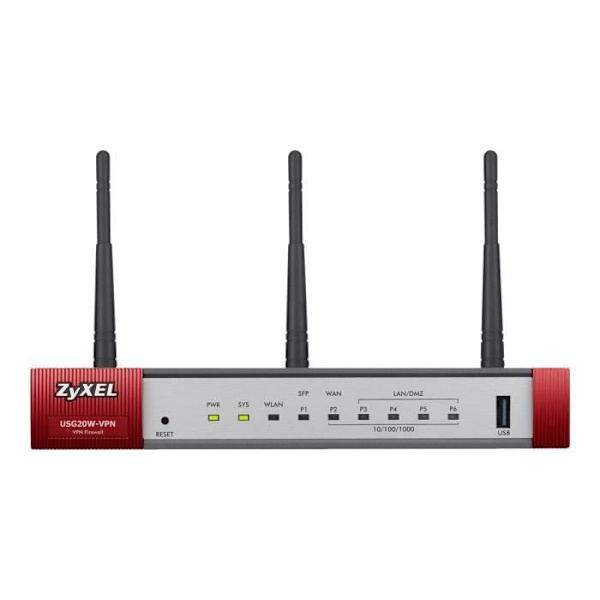 Firewall - ZYXEL - USG20W-VPN - 5 porte - Gigabit Ethernet - 802.11ac trådløst netværk