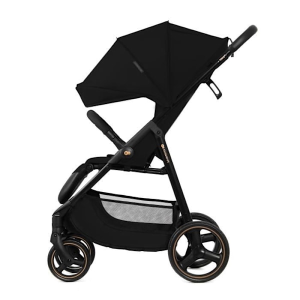 Sammenklappelig klapvogn op til 22 kg - KINDERKRAFT TRIG3 - Én-hånds sammenklappelig - Justerbar til liggende position - Sort