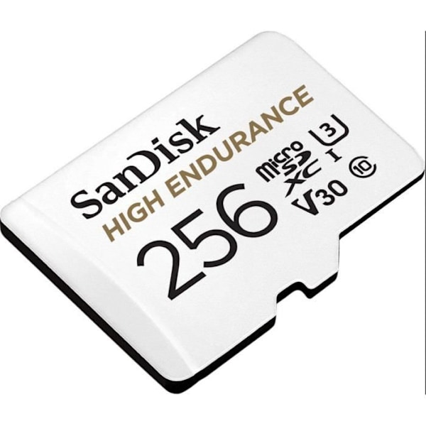 High Endurance flash-muistikortti - SANDISK - 256 Gt - Video Class V30 / UHS-I U3 / Class10