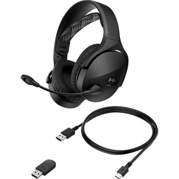 HyperX Cloud Jet trådlösa gamingheadset svart för PC Mac PS5 PS4 mobiler med USB-laddningskabel