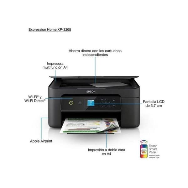 Bläckstråleskrivare - Epson - Expression Home XP-3205 - Svart - Trådlös - A4