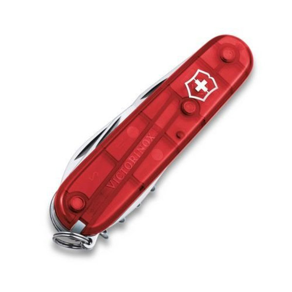 Schweizisk lommekniv - VICTORINOX - Spartansk - Gennemsigtig rød - Rustfrit stål - Multisport Gennemsigtig rød