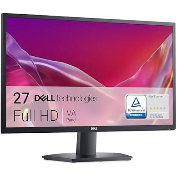 PC-skærm - DELL - SE2725H - 27" Full HD - 75Hz - VA - 4ms - HDMI/VGA - Sort