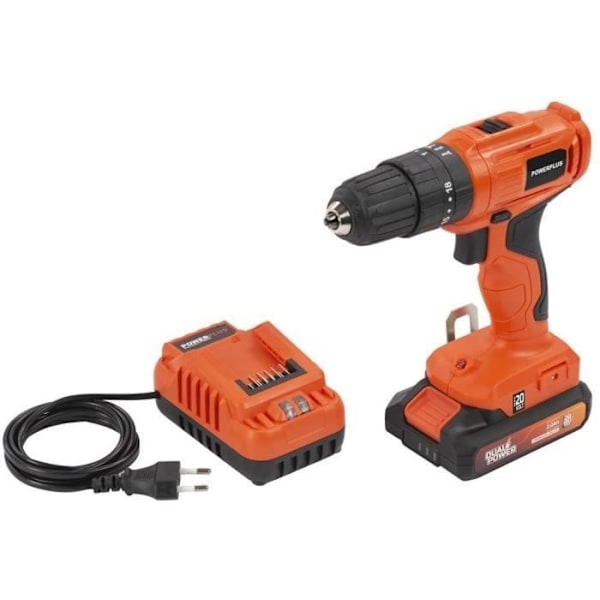 Akkuiskuporakone - Dual Power - POWDPO1110 - 3 in 1 - 20V - Mukana akku ja laturi