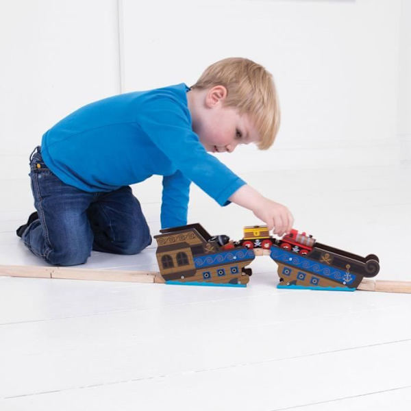 Bigjigs Legetøj - Modeller - Brovrag - Garage - Jernbanestation - Lufthavn - Havn - Hus - Bygning