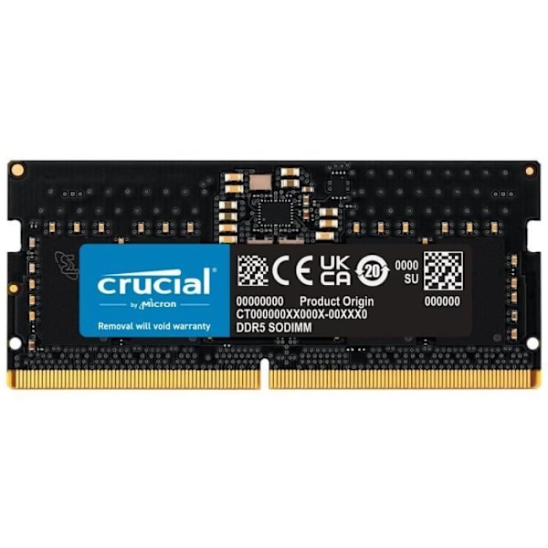 RAM-hukommelse - CRUCIAL - DDR5-4800 SODIMM - 8 GB (CT8G48C40S5)