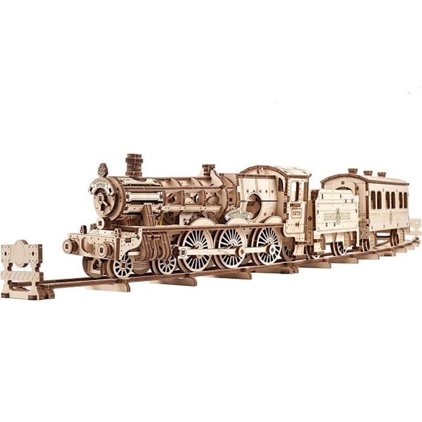 UGEARS Harry Potter Hogwarts Express trætog at bygge - 3D træmodel puslespil at bygge Beige
