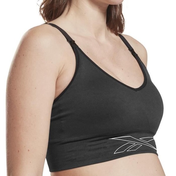 Reebok Medium-Impact Maternity-bh til kvinder sort S