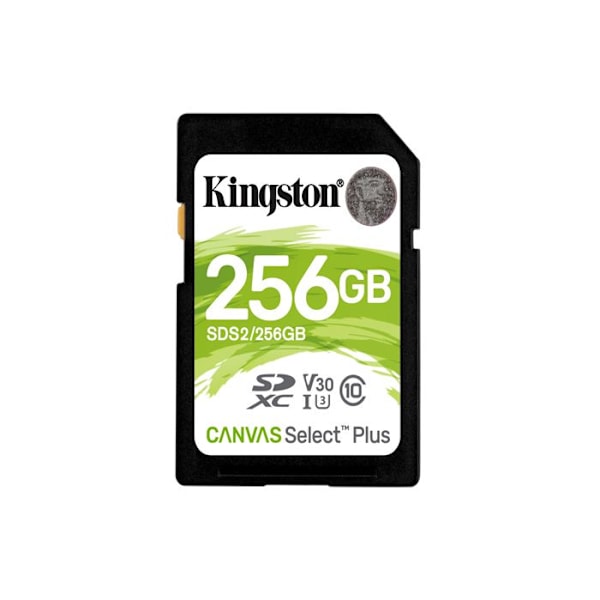 KINGSTON Canvas Select Plus Flash-minneskort - 256 GB - Video Class V30 / UHS-I U3 / Class10 - SDXC UHS-I