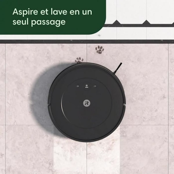 Robotti-imuri - IROBOT Roomba Combo® 2 Essential - Akun kesto 120 min - Korkean tehokkuuden suodatin - Itsepuhdistuva sort