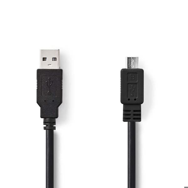 Nedis USB-kabel för Micro-USB typ B - 3m - Svart