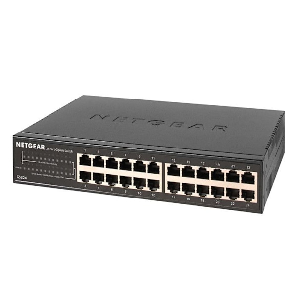 Skift ikke håndterbare 24 porte - NETGEAR - GS324-200EUS - Gigabit Ethernet - 24 porte