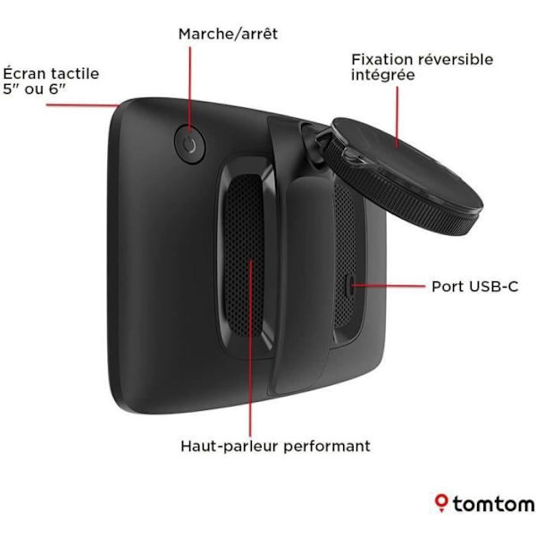 TomTom - GO Professional 5 2:a generationen - GPS för tung trafik, buss och bil - 5 tum - TomTom Traffic - karta Europa -
