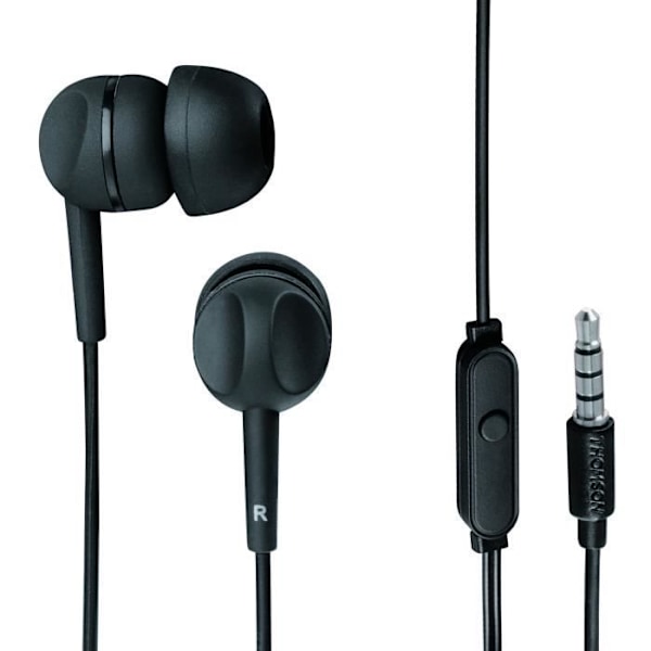 THOMSON EAR 3005 in-ear stereohovedtelefoner med mikrofon Black_x000D_ sort