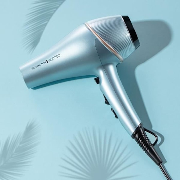 Hårtørrer - REMINGTON - AC9300 AC ShineTherapy Pro - 2200 W - 2 hastigheder - Blå blått och svart