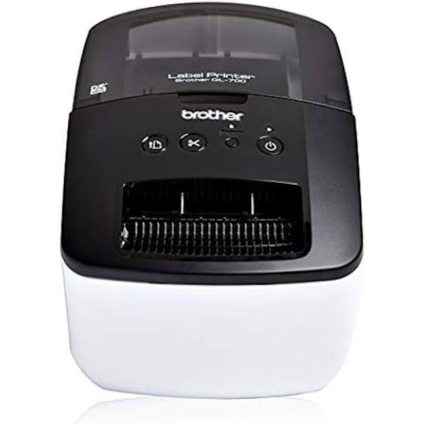 Termisk printer - BROTHER - QL-700 - Kablet - Rulle 11,4 cm - Hvid