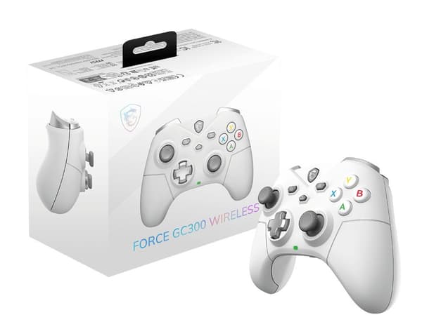 Spelkontroll - PC - FORCE GC300 - Trådlös - Vit - MSI Vit