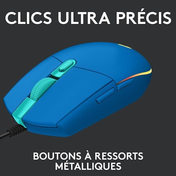 Gaming mus - Kablet - LOGITECH G - G203 - LIGHTSYNC - RGB - USB - Blå