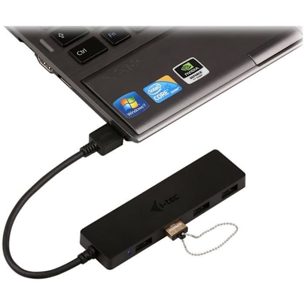 USB Hub - I-TEC - Drivs av USB 3.0 - 4x SuperSpeed USB 3.0 - Överströmsskydd (U3HUB404)