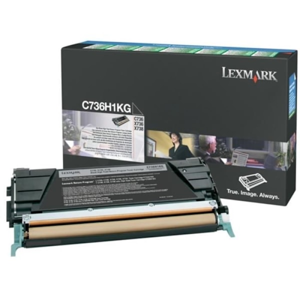 LEXMARK Tonerpatron C736, X736, X738 - Sort - Høj kapacitet 12.000 sider